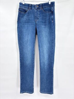Soft Surroundings Comfort Knit Denim Slim Leg Pull On Jeans Small